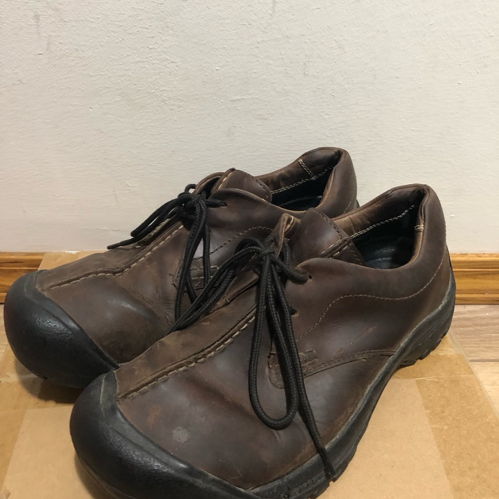 Keen Boston III Men’s Brown Nubuck Leather Waterproof  Hiking Shoes Size 10.5